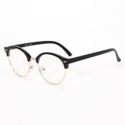 Lunettes bleues - Browline rond, style 4