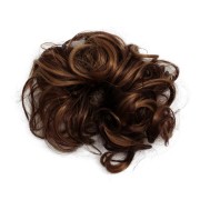 Fastery de cheveux en désordre avec des cheveux artificiels froissés - Mélange brun foncé et brun clair