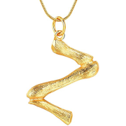 Alphabet de bambou d'or / collier de lettre - z