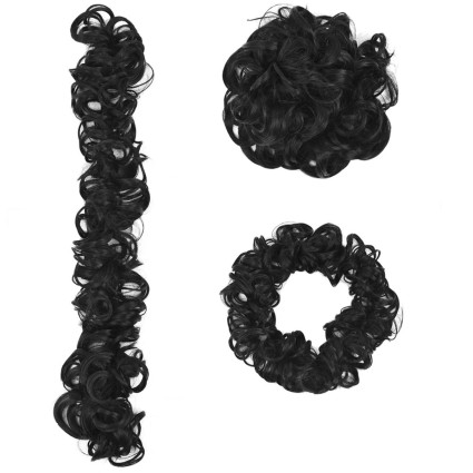 Messy Curly Chignon # 1B - Noir de jais