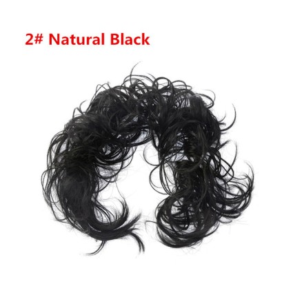 Messy Curly Chignon #2 - Noir naturel