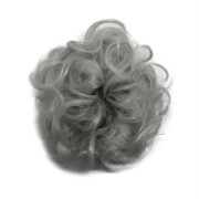 Ascenseur de cheveux en désordre avec cheveux artificiels bouclés - gris clair