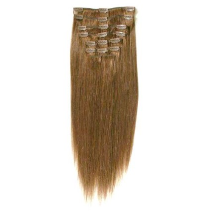 Extension de Cheveux à Clip 50 cm - Brun Clair #12
