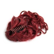 Extension queue de cheval avec pince intégrée - Brun Rouge #33 / Effet cheveux bouclés