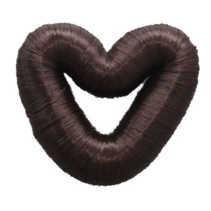 5 cm Love Heart Hair Donut - faux cheveux
