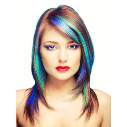 Craie colorante pour cheveuy - 6 couleurs