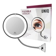 UNIQ Flexible Mirror - Miroir flexible avec lumière LED et grossissement 10x