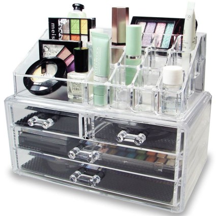 UNIQ Organisateur de bijoux/maquillage en acrylique avec 4 tiroirs - SF 1155