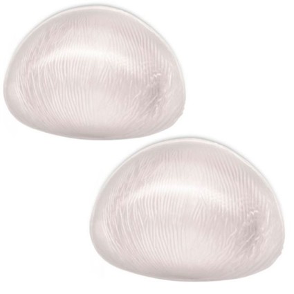Coussinets ovale en silicone pour soutiens-gorge, maillots de bain, bikinis - Transparent (80 g)