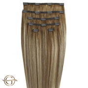 Extensions de cheveux à clips #12/613 Mélange Blond Foncé - 7 pièces - 60cm | Gold24