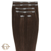 Extensions de cheveux à clips #33 Brun Cuivre - 7 pièces - 50cm | Gold24