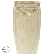 Extensions de cheveux à clips #613 Blond Platine - 7 pièces - 50cm | Gold24