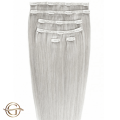 Extensions de cheveux à clips #88A Gris - 7 pièces - 60cm | Gold24