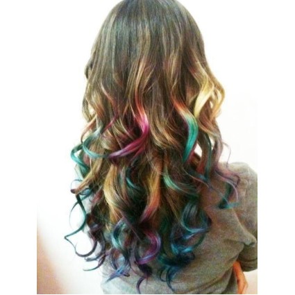Craie colorante pour cheveuy - 6 couleurs