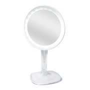Miroir avec Halo LED rechargeable Grossissement x10 - Blanc