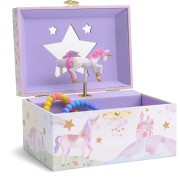UNIQ Boîte à bijoux pour enfants avec Music Ballerina (Licorne) - Rose/Blanc