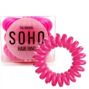 Elastique cheveux Spiral SOHO Rose Neon - 3 pièces