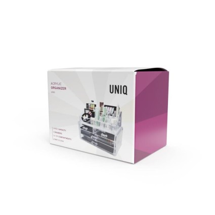 UNIQ Organisateur de bijoux/maquillage en acrylique avec 4 tiroirs - SF 1155