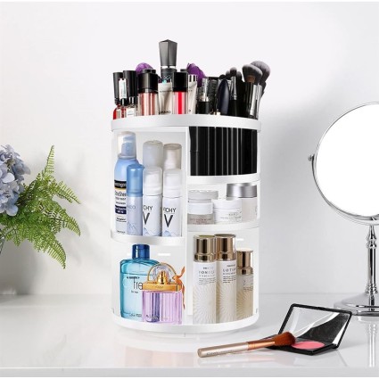 Boîte de rangement Maquillage UNIQ Rotation 360º - Blanc