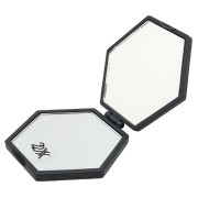 Uniq Mini Mirror hexagone compact - noir