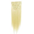 Synthétique extension Clip On - (60cm) - #60 Blond Platine 