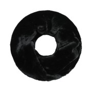 Écharpe à tube soho avec fourrure - noir