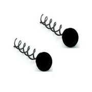"Spin Pins" ou épingle torsadée- Noire à perle noire